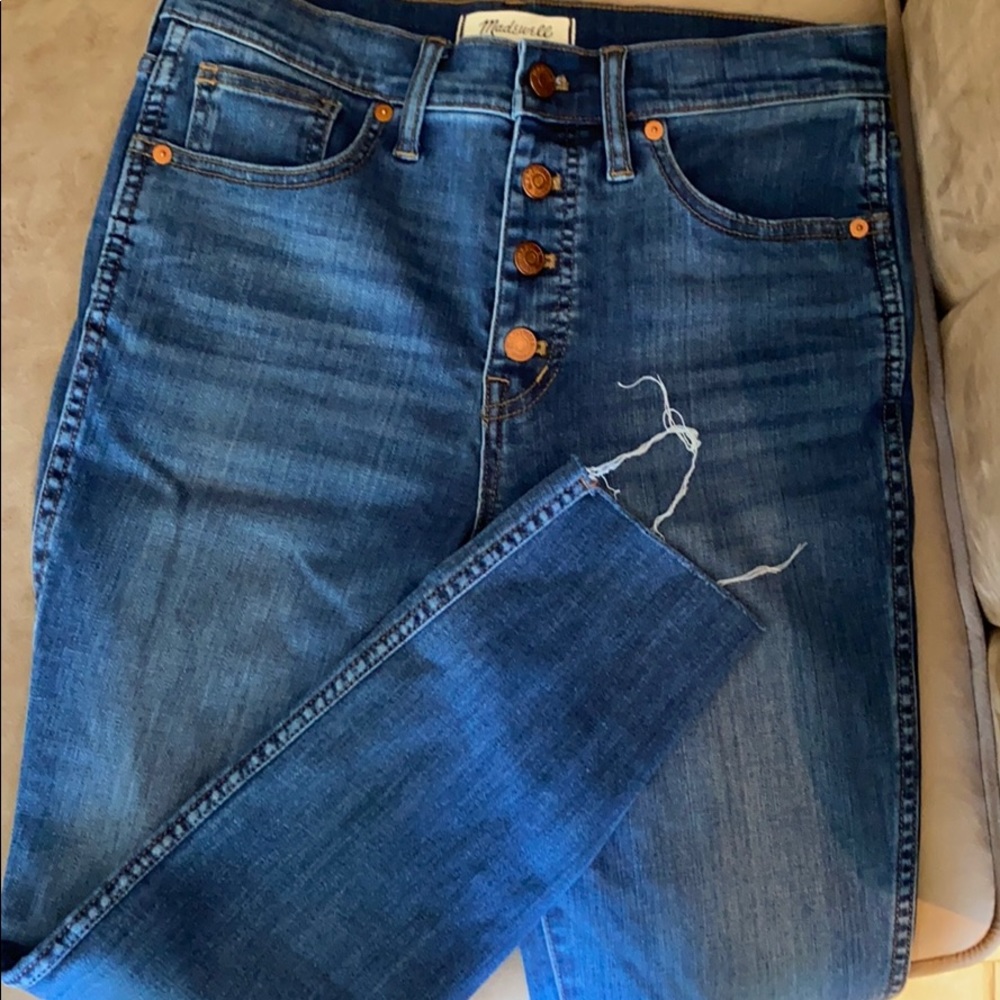 Madewell 10” HR Skinny Crop in Tencel